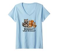 Mujer Birdseed? What Birdseed? Funny Bankrupt by Birdseed Camiseta Cuello V