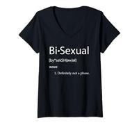 Mujer Bisexual Definition: Not a Phase Camiseta Cuello V