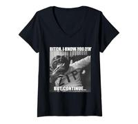 Mujer Bitch Sé Que Estás Mintiendo Gracioso Camiseta Cuello V