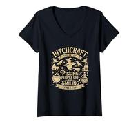 Mujer Bitchcraft El Arte de mear a la Gente Camiseta Cuello V