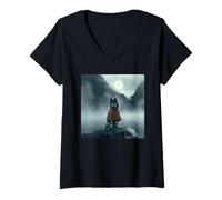 Mujer Bitcoin Cripto y Bitcoin Camiseta Cuello V