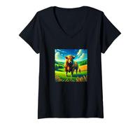 Mujer Bitcoin Golden Bulle Bullrun 2024 2025 Camiseta Cuello V