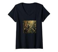 Mujer Bitcoin Koala Panda Asia Animal Selva Lindo Dulce Camiseta Cuello V