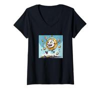 Mujer Bitcoin Meme Divertido Comic Camiseta Cuello V
