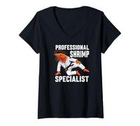 Mujer BJJ Professional Shrimp Specialist Funny Jiu Jitsu Grappling Camiseta Cuello V