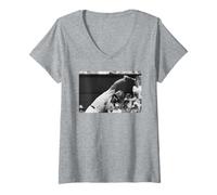 Mujer Björn Borg juega Ilie Nastase Wimbledon Tennis Final 1976 Camiseta Cuello V
