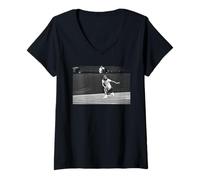 Mujer Björn Borg Vs Ilie Nastase Wimbledon Final de tenis masculino 1976 Camiseta Cuello V