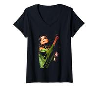 Mujer Bjork Volta Earth Intrusos Live Glastonbury 2007 Camiseta Cuello V