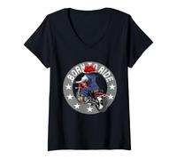 Mujer Black Forest Biker Lady Schwarzwald - Motocicleta Camiseta Cuello V