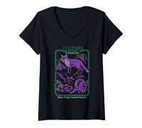 Mujer Black Magic Animal Rescue Purple Retro Funny Adult Humor Camiseta Cuello V