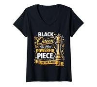 Mujer Black Queen The Most Powerful Piece In The Game Camiseta Cuello V