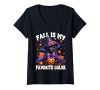 Mujer Black Retriever Fall Is My Favorite Color For Labrador Mom Camiseta Cuello V