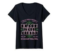 Mujer Black Wall Street - Greenwood: Chicas guapas de Tulsa, Oklahoma Camiseta Cuello V