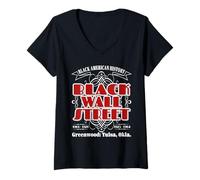 Mujer Black Wall Street Greenwood Tulsa, Oklahoma 1921 Camiseta Cuello V