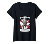 Mujer Blas de Lezo Historia Militar Española Cruz de Borgoña Camiseta Cuello V