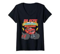 Mujer Blaze y Las máquinas monstruosas «Cute Blaze» Camiseta Cuello V