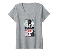 Mujer Bleach: Thousand Year Blood War Quincy Group Pop Art Anime Camiseta Cuello V