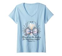 Mujer Blessed Are The Healers Camiseta Cuello V