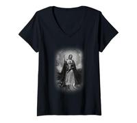 Mujer Blessed Virgin Mary Holding Baby Jesus T-Shirt Camiseta Cuello V