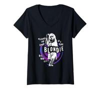 Mujer Blondie Punk Wrapped Like Candy Vintage Band Camiseta Cuello V