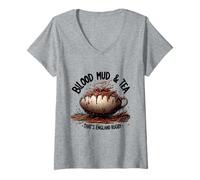 Mujer Blood Mud & Tea - Funny England Rugby Camiseta Cuello V