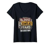 Mujer Blood Sweat & Tears Camiseta Urban Streetwear Hiphop Camiseta Cuello V