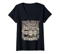 Mujer Blood Sweat & Tears Camiseta Urban Streetwear Hiphop Camiseta Cuello V