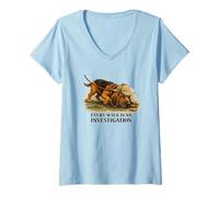 Mujer Bloodhound: Every Walk Is A Investigation, Divertido Amante de los Perros Camiseta Cuello V