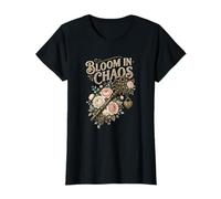 Mujer Bloom In Chaos Vintage Key Roses Floral Cita Camiseta