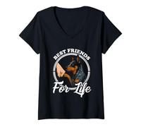 Mujer Blue Heeler Dog Lover Design Hermoso Perro Ganado Australiano Camiseta Cuello V