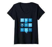 Mujer Blue Moods Blue Graphic Camiseta Cuello V