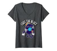 Mujer Blues Music Teacher Music Lover Musician Gift Camiseta Cuello V