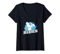 Mujer Blues Saxofón Música Camiseta Cuello V