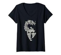 Mujer Bob Dylan - Que camino sopla el viento Camiseta Cuello V