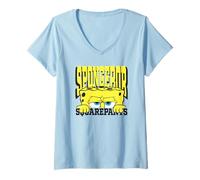 Mujer Bob Esponja Pantalones Cuadrados Bikini Bottom American Classic Fun 90s Camiseta Cuello V
