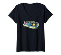 Mujer Bob Esponja Squarepants Pro Boarder Wave Rider Fun 90s Classic Camiseta Cuello V
