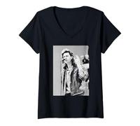 Mujer Bob Geldof Boomtown Rats Live Aid Concert Band Aid 1985 Camiseta Cuello V