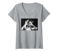 Mujer Bob Geldof Boomtown Rats No me Gustan los Lunes en Vivo 1979 Camiseta Cuello V