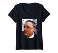 Mujer Bob Monkhouse Comediante & Presentador Fortunas Familiares Camiseta Cuello V
