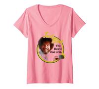 Mujer Bob Ross Just Beat The Devil out of It Camiseta Cuello V