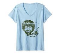 Mujer Bob Ross Just Let Your Imagination Go Camiseta Cuello V
