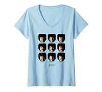Mujer Bob Ross Pop Art Camiseta Cuello V