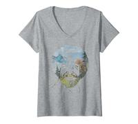 Mujer Bob Ross Valley Hair Camiseta Cuello V