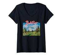 Mujer Bob Ross Valley Signature Camiseta Cuello V