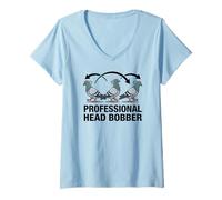 Mujer Bobber de Cabeza Profesional - Divertido Amante de Las Palomas Camiseta Cuello V