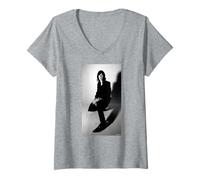 Mujer Bobby Gillespie Primal Scream Singer Retrato Andy Willsher Camiseta Cuello V