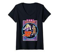 Mujer Body Swap VHS Retro Vintage Funny Adult Cat Humor Camiseta Cuello V