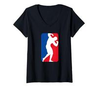 Mujer Bodybuilding Culturismo Motivo Silueta Camiseta Cuello V