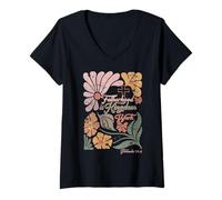 Mujer Boho Christian Dad Día del Padre La Paternidad es Trabajo del Reino Camiseta Cuello V