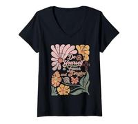 Mujer Boho Christian Hazte un favor y perdona Hombres Mujeres Camiseta Cuello V